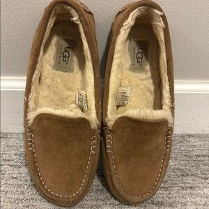 UGG Men's Tan Suede Slip-On Loafers